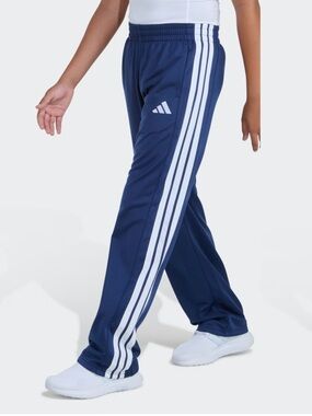 adidas Navy Blue Kids Athletic Pants with White Logo